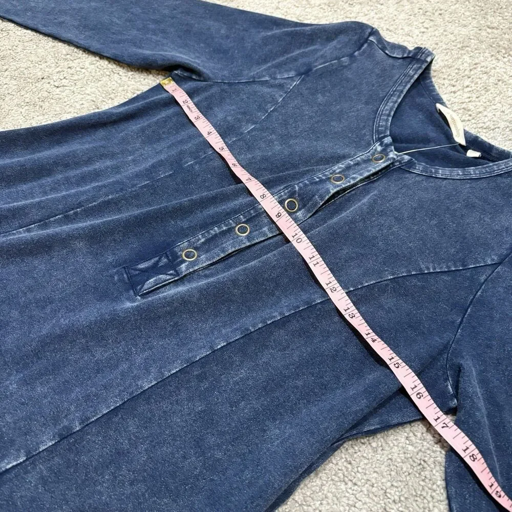 Soft Surroundings Janet Knit Denim Maxi Dress Size M
